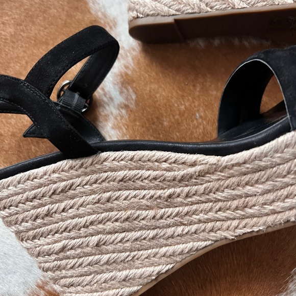 Deltan Everly (Black) Espadrille Wedge Sandals - 7.5 Like New - Picture 8 of 11